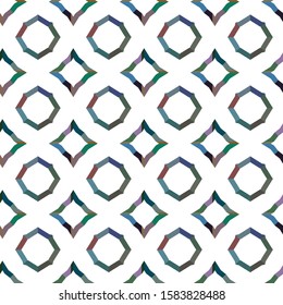 Seamless vector pattern in geometric ornamental style