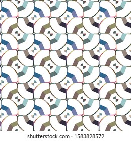 Seamless vector pattern in geometric ornamental style