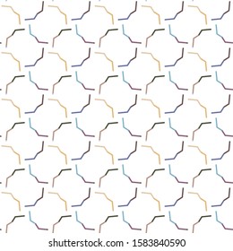Seamless vector pattern in geometric ornamental style