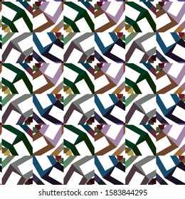 Seamless vector pattern in geometric ornamental style