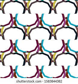 Seamless vector pattern in geometric ornamental style