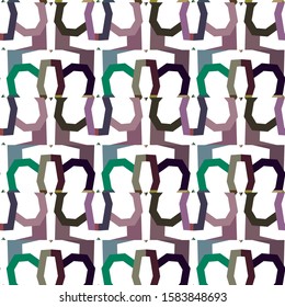 Seamless vector pattern in geometric ornamental style