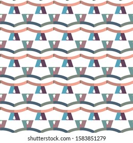 Seamless vector pattern in geometric ornamental style