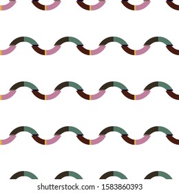 Seamless vector pattern in geometric ornamental style