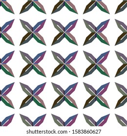 Seamless vector pattern in geometric ornamental style