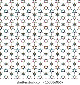 Seamless vector pattern in geometric ornamental style