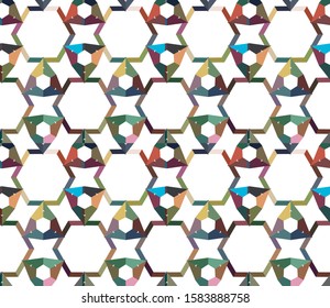 Seamless vector pattern in geometric ornamental style