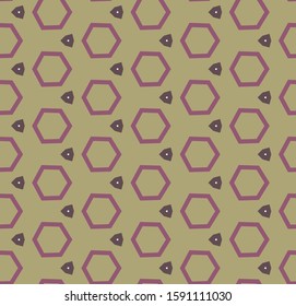 Seamless vector pattern in geometric ornamental style