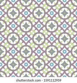 Seamless vector pattern in geometric ornamental style