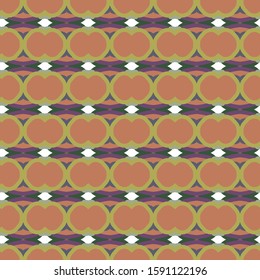 Seamless vector pattern in geometric ornamental style