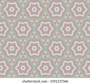Seamless vector pattern in geometric ornamental style
