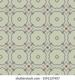 Seamless vector pattern in geometric ornamental style