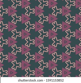 Seamless vector pattern in geometric ornamental style