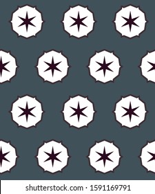 Seamless vector pattern in geometric ornamental style