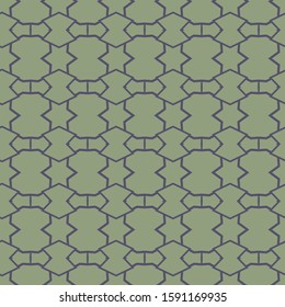Seamless vector pattern in geometric ornamental style