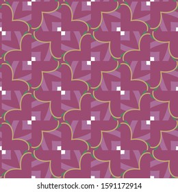 Seamless vector pattern in geometric ornamental style