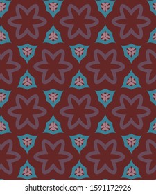 Seamless vector pattern in geometric ornamental style