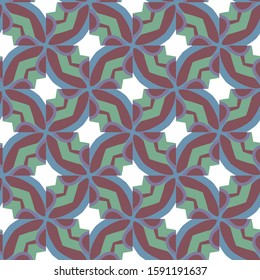 Seamless vector pattern in geometric ornamental style