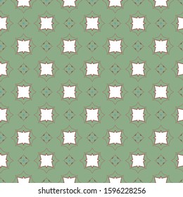 Seamless vector pattern in geometric ornamental style