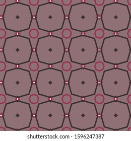 Seamless vector pattern in geometric ornamental style