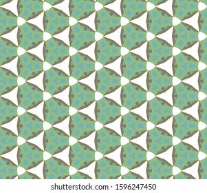 Seamless vector pattern in geometric ornamental style