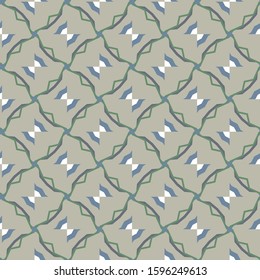 Seamless vector pattern in geometric ornamental style