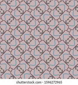 Seamless vector pattern in geometric ornamental style