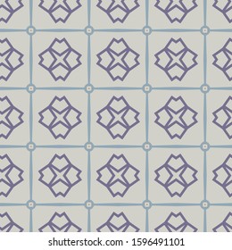 Seamless vector pattern in geometric ornamental style