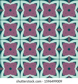 Seamless vector pattern in geometric ornamental style