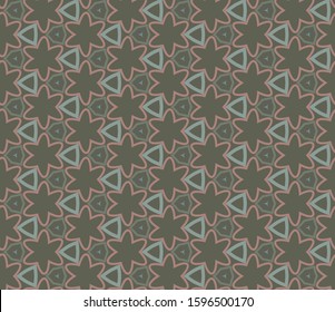 Seamless vector pattern in geometric ornamental style