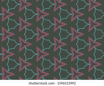 Seamless vector pattern in geometric ornamental style