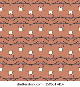 Seamless vector pattern in geometric ornamental style