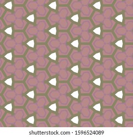 Seamless vector pattern in geometric ornamental style
