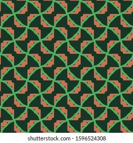 Seamless vector pattern in geometric ornamental style