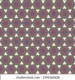 Seamless vector pattern in geometric ornamental style