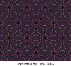 Seamless vector pattern in geometric ornamental style