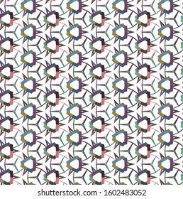 Seamless vector pattern in geometric ornamental style