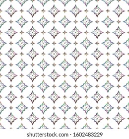 Seamless vector pattern in geometric ornamental style