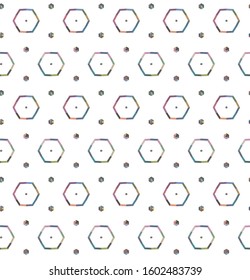 Seamless vector pattern in geometric ornamental style