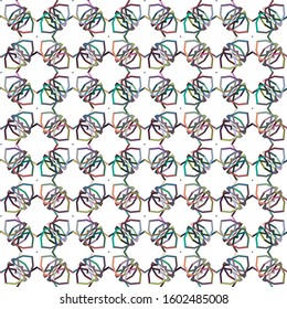 Seamless vector pattern in geometric ornamental style