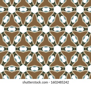 Seamless vector pattern in geometric ornamental style