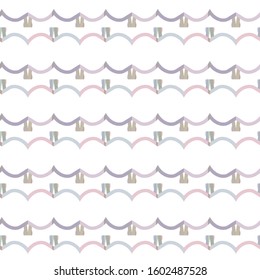 Seamless vector pattern in geometric ornamental style