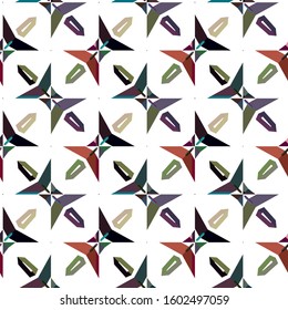 Seamless vector pattern in geometric ornamental style