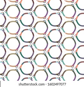 Seamless vector pattern in geometric ornamental style