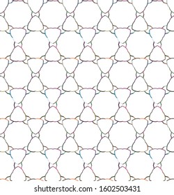 Seamless vector pattern in geometric ornamental style