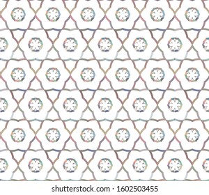 Seamless vector pattern in geometric ornamental style