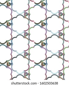 Seamless vector pattern in geometric ornamental style