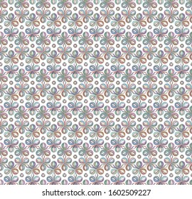 Seamless vector pattern in geometric ornamental style
