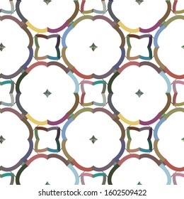Seamless vector pattern in geometric ornamental style