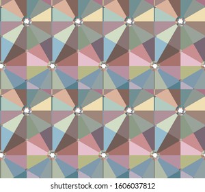 Seamless vector pattern in geometric ornamental style